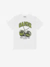 Ganni Basic Jersey Cherry Relaxed T-shirt In White