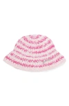 Ganni Cotton Mélange Crochet Bucket Hat