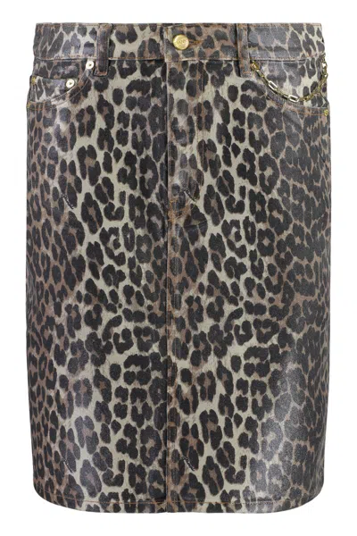 GANNI GANNI COTTON MINI-SKIRT