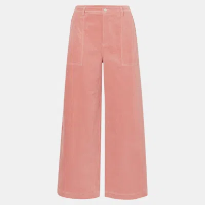 Pre-owned Ganni Cotton Pants 36 In Pink