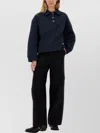 Ganni Heavy Fleece Drop Shoulder Polo Shirt