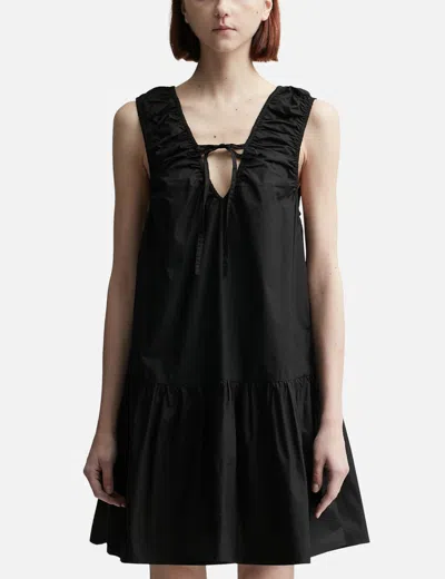Ganni Sleeveless Mini Dress In Black