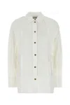Ganni Balloon Sleeve Poplin Cotton Shirt