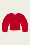 Ganni Smocked Poplin Blouse