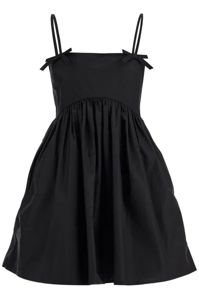 GANNI COTTON POPLIN STRAP DRESS