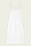 Ganni Midikleid Aus Baumwollpopeline Mit Raffung