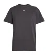 Ganni Womens Phantom Crystal-embellished Organic-cotton T-shirt In Navy