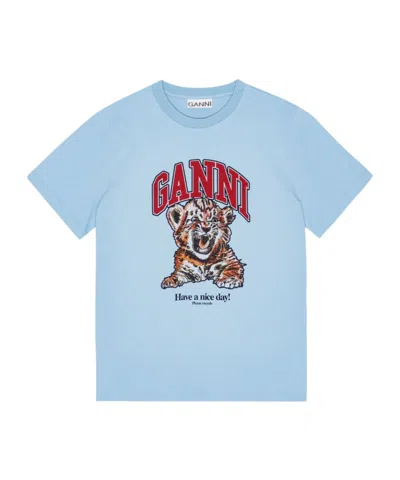 GANNI GANNI T-SHIRT WITH LOGO