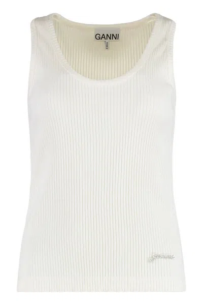 GANNI GANNI COTTON TANK TOP