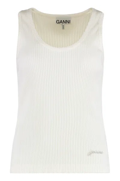 GANNI COTTON TANK TOP