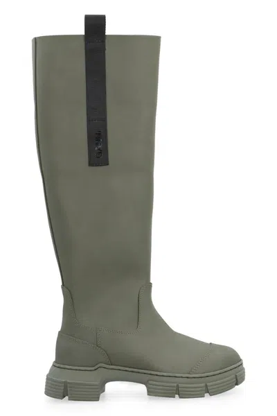 Ganni Country Boot In Green
