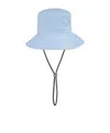 Ganni Wide Brim Denim Bucket Hat In Blue