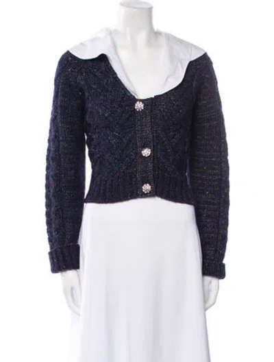 Pre-owned Ganni Cowl Neck Sweater In Blue