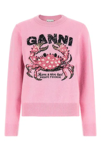 Ganni 'crab' Sweater In Blue