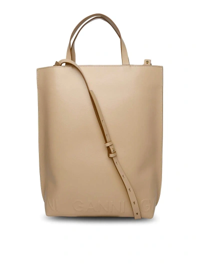 Ganni Cream Leather Bag