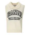 Ganni Gilet Con Grafica E Collo