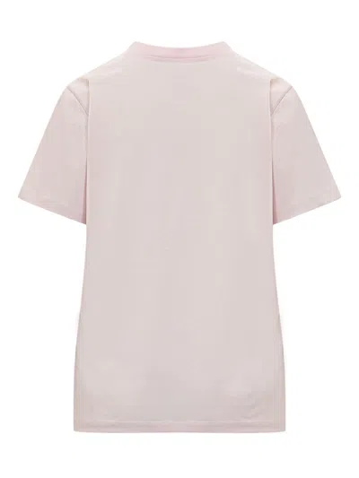 Ganni Creative Graphic T-shirt In Chalk Pink