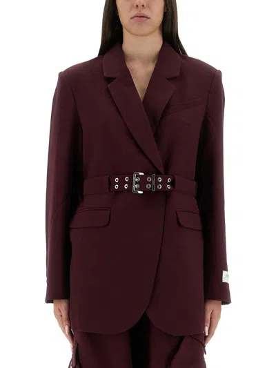 Ganni Crepe Blazer In Multi