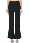 Ganni Velvet Jersey Pants In Black
