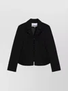 Ganni Crepe Jacket With Back Seam Detailing In Black