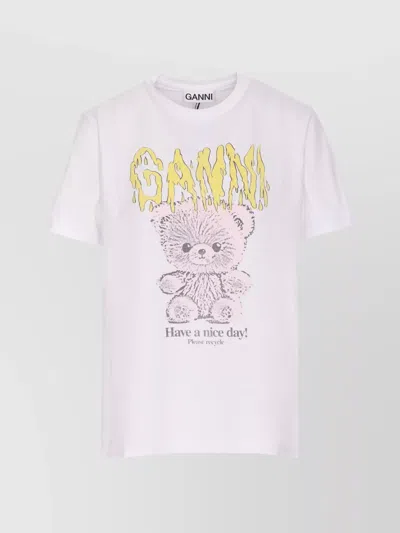 Ganni Loulou Black Wool Blend Oversize Safi Jumper In Grey