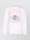 Ganni Oversized Printed Organic And Recycled Cotton-jersey Sweatshirt In Neutral