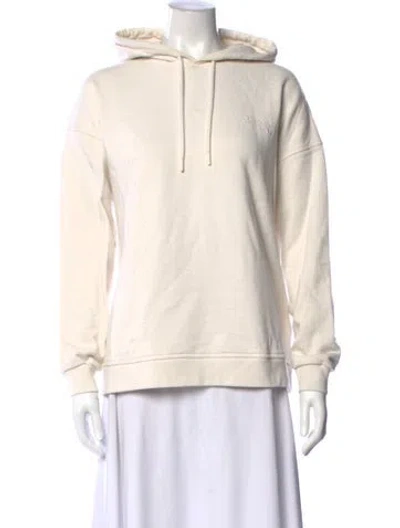 Pre-owned Ganni Crew Neck Long Sleeve Hoodie In Neutral