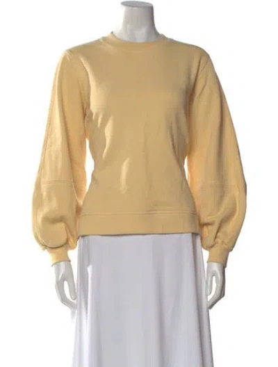Pre-owned Ganni Crew Neck Long Sleeve Sweatshirt In Neutral