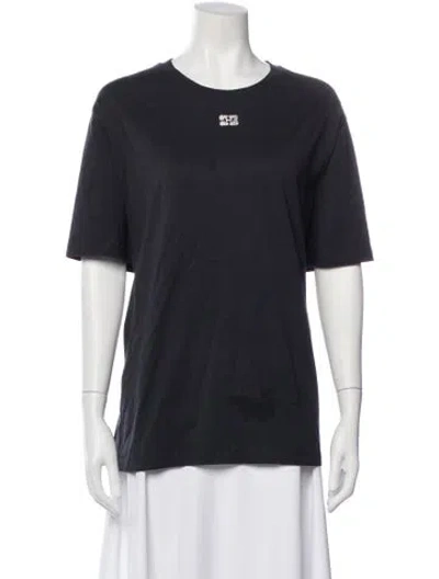 Pre-owned Ganni Crew Neck Short Sleeve T-shirt In Gray