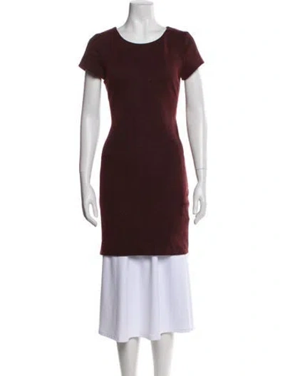 Pre-owned Ganni Crew Neck Short Sleeve Tunic In Red