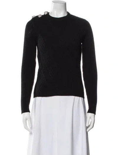 Pre-owned Ganni Crew Neck Sweater In Black