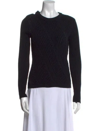 Pre-owned Ganni Crew Neck Sweater In Black