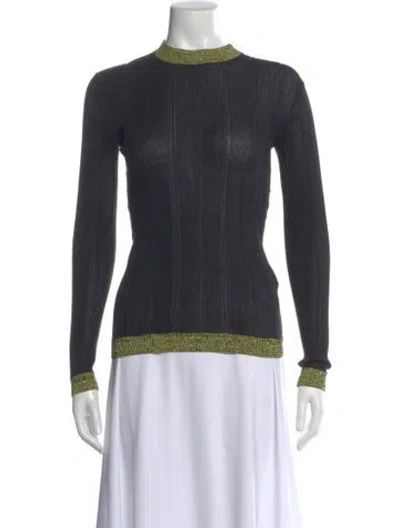 Pre-owned Ganni Crew Neck Sweater In Black