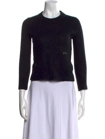 Pre-owned Ganni Crew Neck Sweater In Black