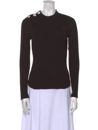 Pre-owned Ganni Crew Neck Sweater In Brown