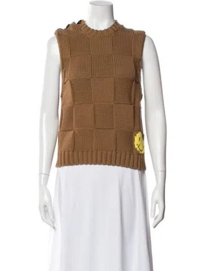 Pre-owned Ganni Crew Neck Sweater In Brown