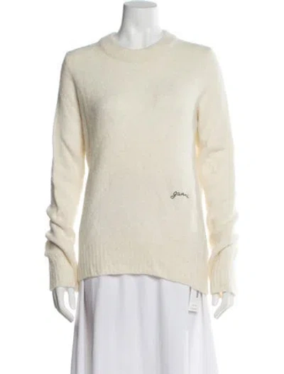 Pre-owned Ganni Crew Neck Sweater In Neutral