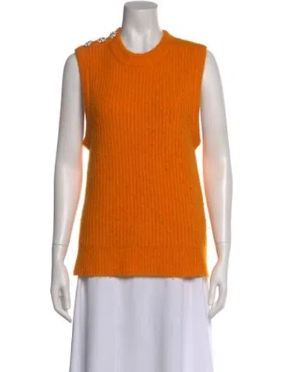 Pre-owned Ganni Crew Neck Sweater In Orange