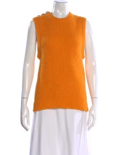 Pre-owned Ganni Crew Neck Sweater In Orange