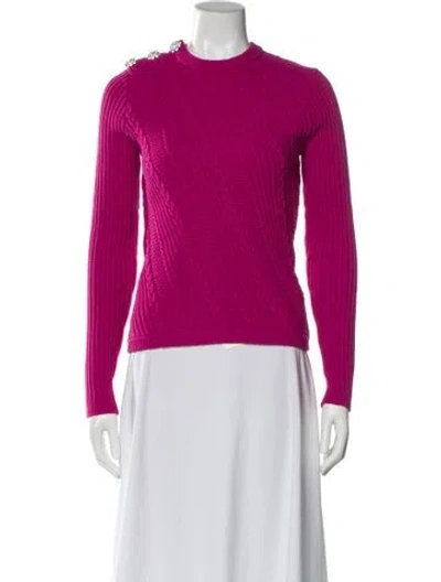 Pre-owned Ganni Crew Neck Sweater In Pink