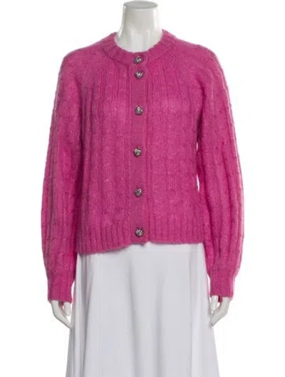 Pre-owned Ganni Crew Neck Sweater In Pink