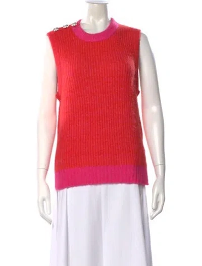 Pre-owned Ganni Crew Neck Sweater In Pink