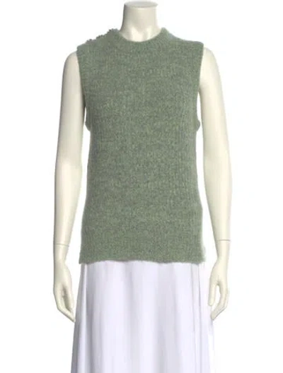 Pre-owned Ganni Crew Neck Sweater W/ Tags In Green