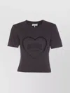 Ganni Crewneck Embroidered Phantom T-shirt