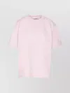 Ganni Crewneck Heart Motif Strass Embellished T-shirt