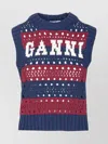 Ganni Multicolor Blue Striped Vest