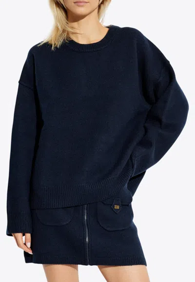 Ganni Crewneck Wool Sweater