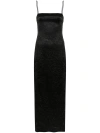 Ganni Crinkled Satin Midi Slip Dress