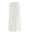 Ganni White Polka Dot Midi Skirt In White