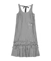 Ganni Checked Sleeveless Midi Dress In Gray